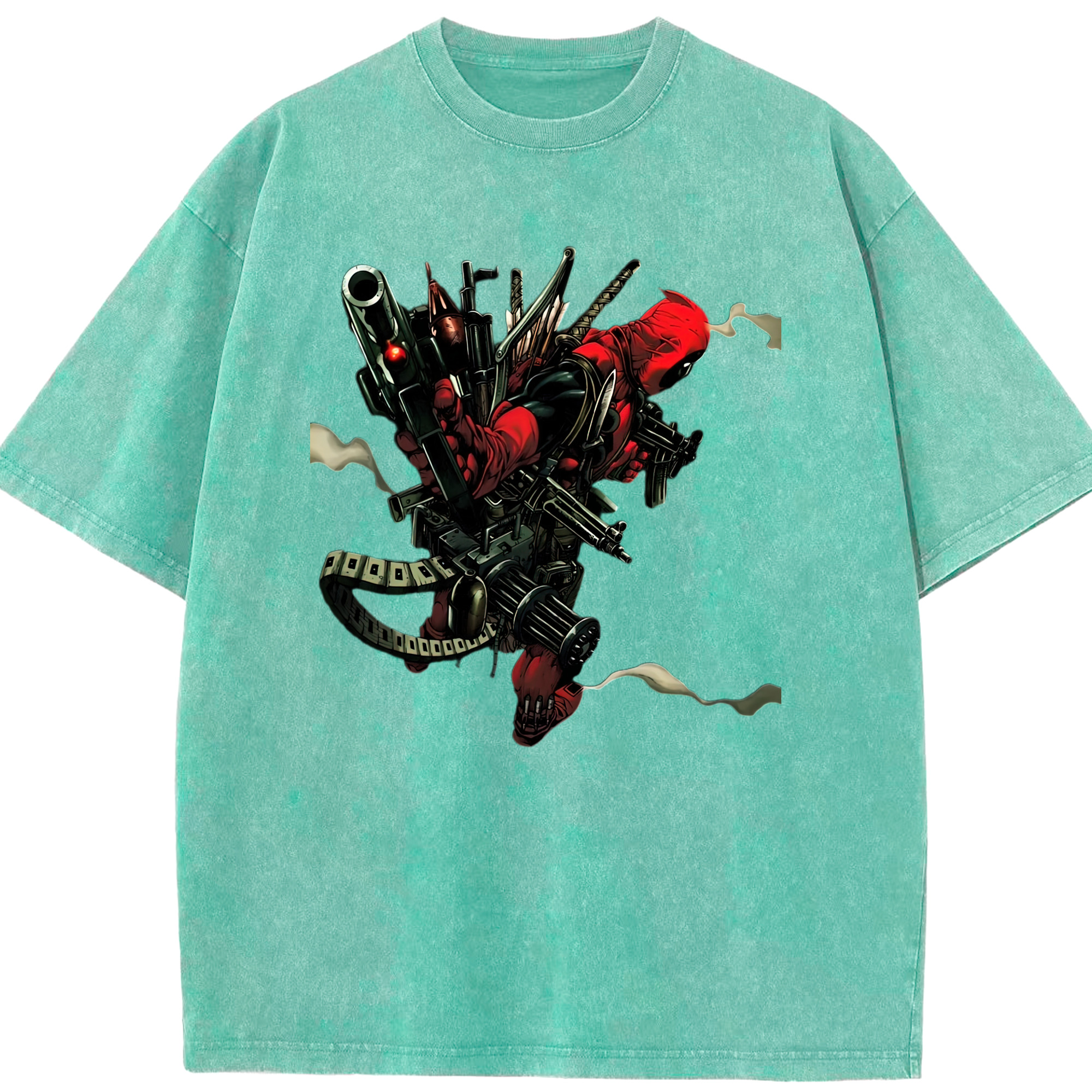 （画像用） Deadpool デッドプール 綿100% ヴィンテージ風 半袖Tシャツ（フロントプリント）
